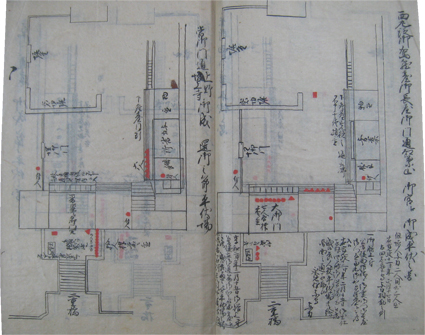 江戸城 西丸御玄関前諸絵図