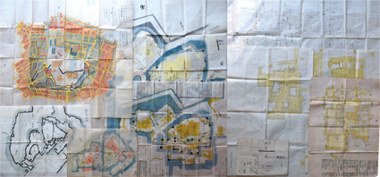 江戸城本丸絵図　江戸城下絵図