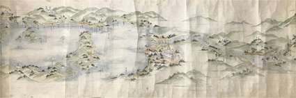 江戸より肥前長崎 海陸道中絵図