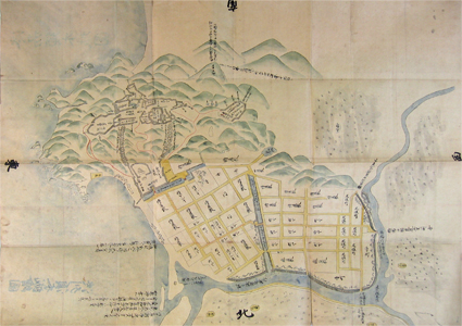 淡州須本城図