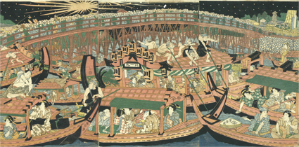 隅田川納涼花火之図