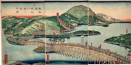 東海道近江八景一覧之図