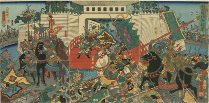 通俗三国志之内 劉玄徳北海解囲