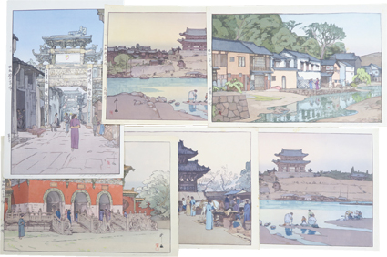 吉田博版画 朝鮮・満洲風景六種