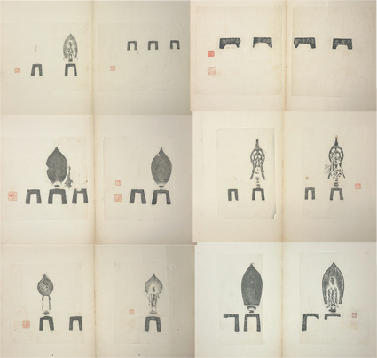 陳介祺旧蔵金銅仏造像拓片