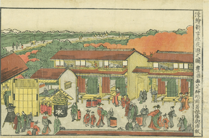 浮絵新吉原夜遊之図