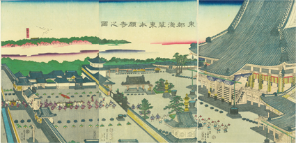 東都浅草東本願寺之図