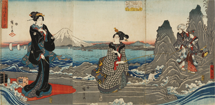 江の嶋詣岩屋之図