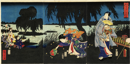 山城宇治川蛍狩之図