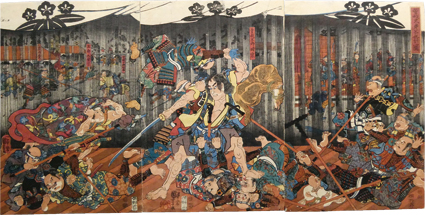 曽我兄弟父の仇討図