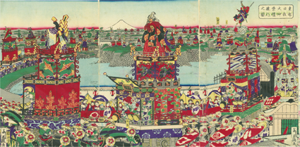 東都日枝大神祭禮練込之図