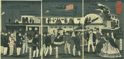 亜墨利加国蒸気車往来