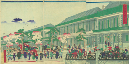 第一大区京橋商店 煉瓦石繁栄図