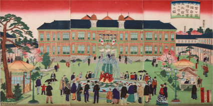 上野公園内国勧業第二博覧会　美術館并猩々噴水器之図