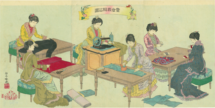 貴女裁縫之図
