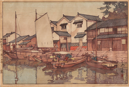 吉田博版画 瀬戸内海　倉